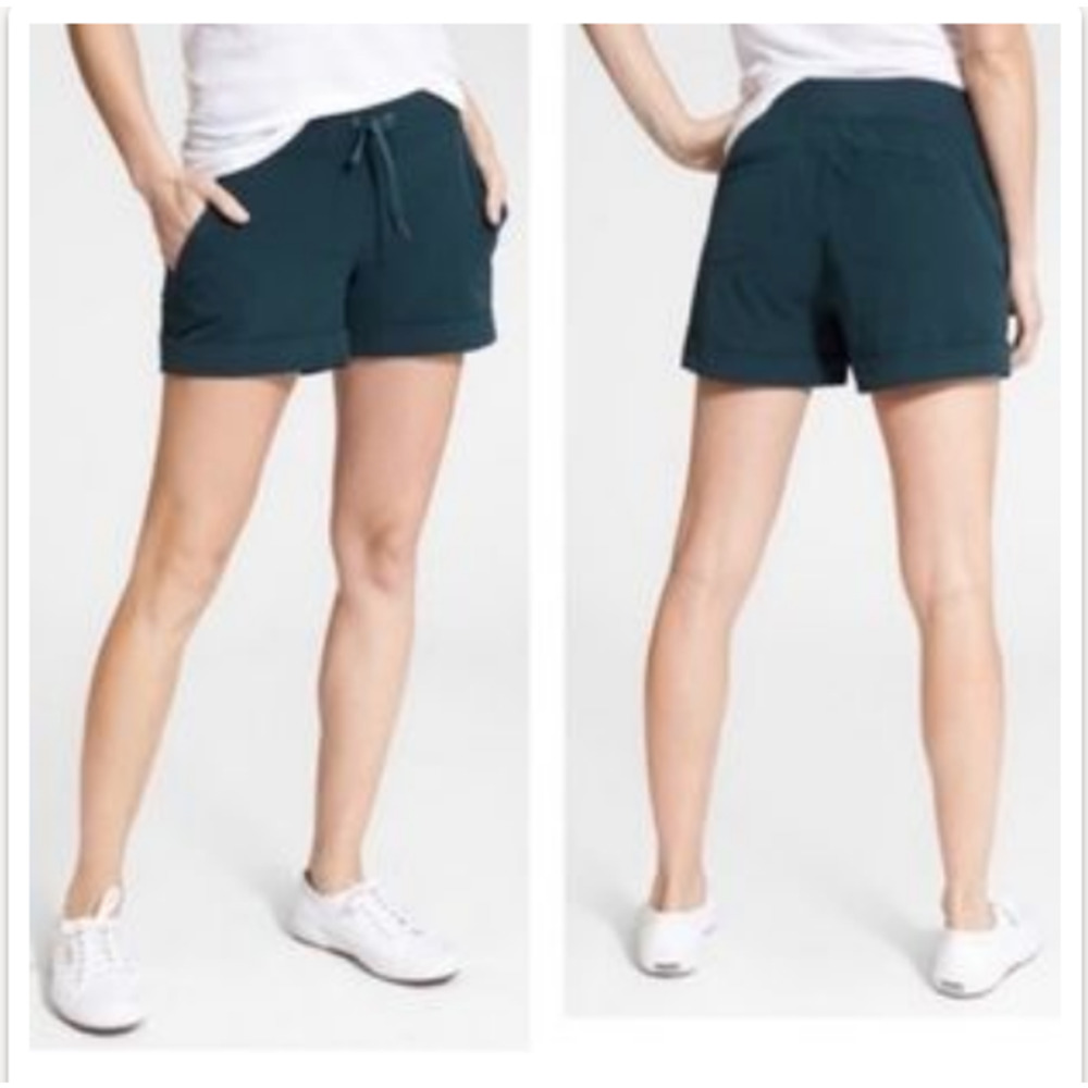 Athleta Teal Midtown Cuffed Drawstring Shorts - Womens Size 12